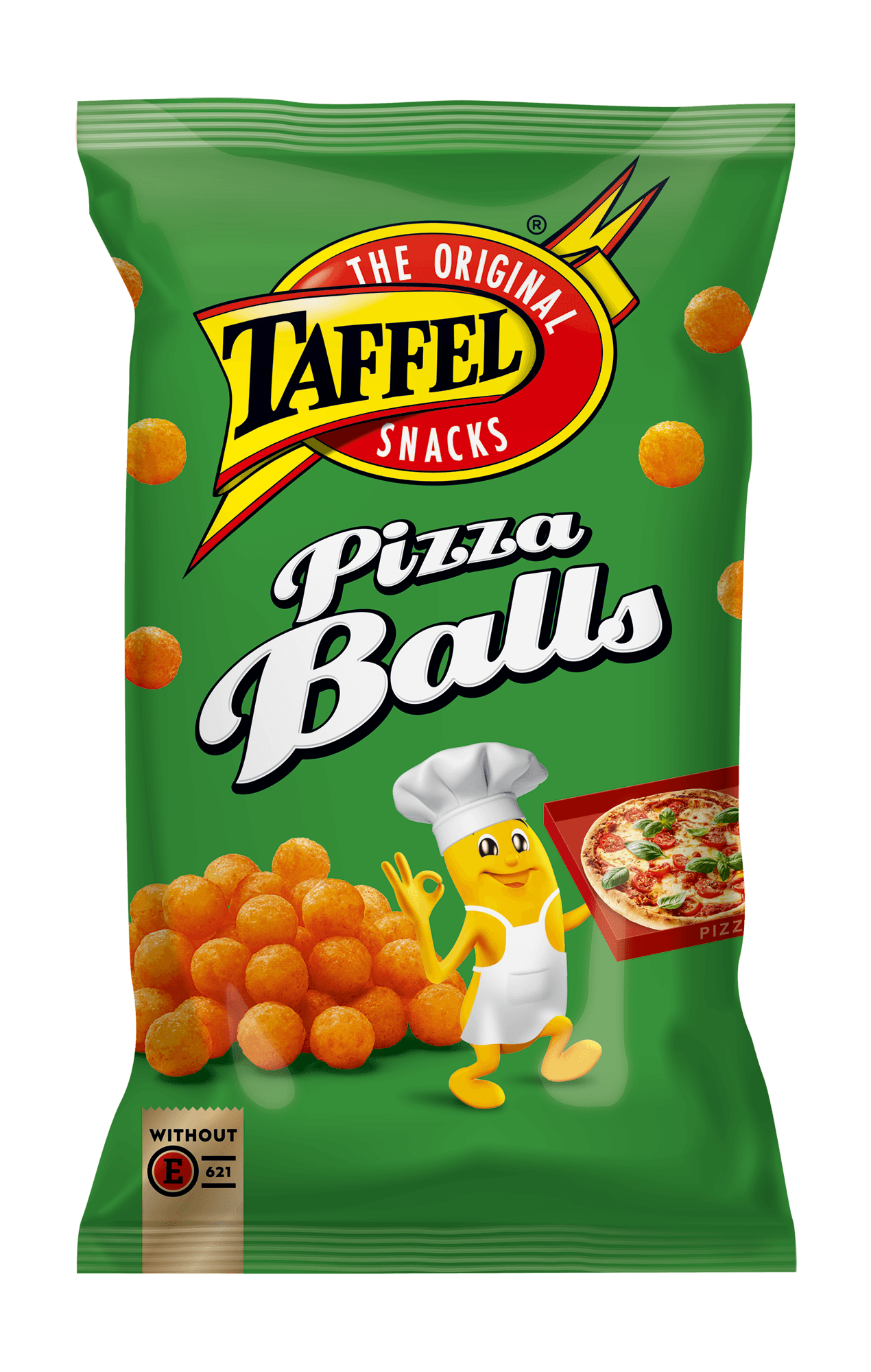 Corn balls with pizza flavour