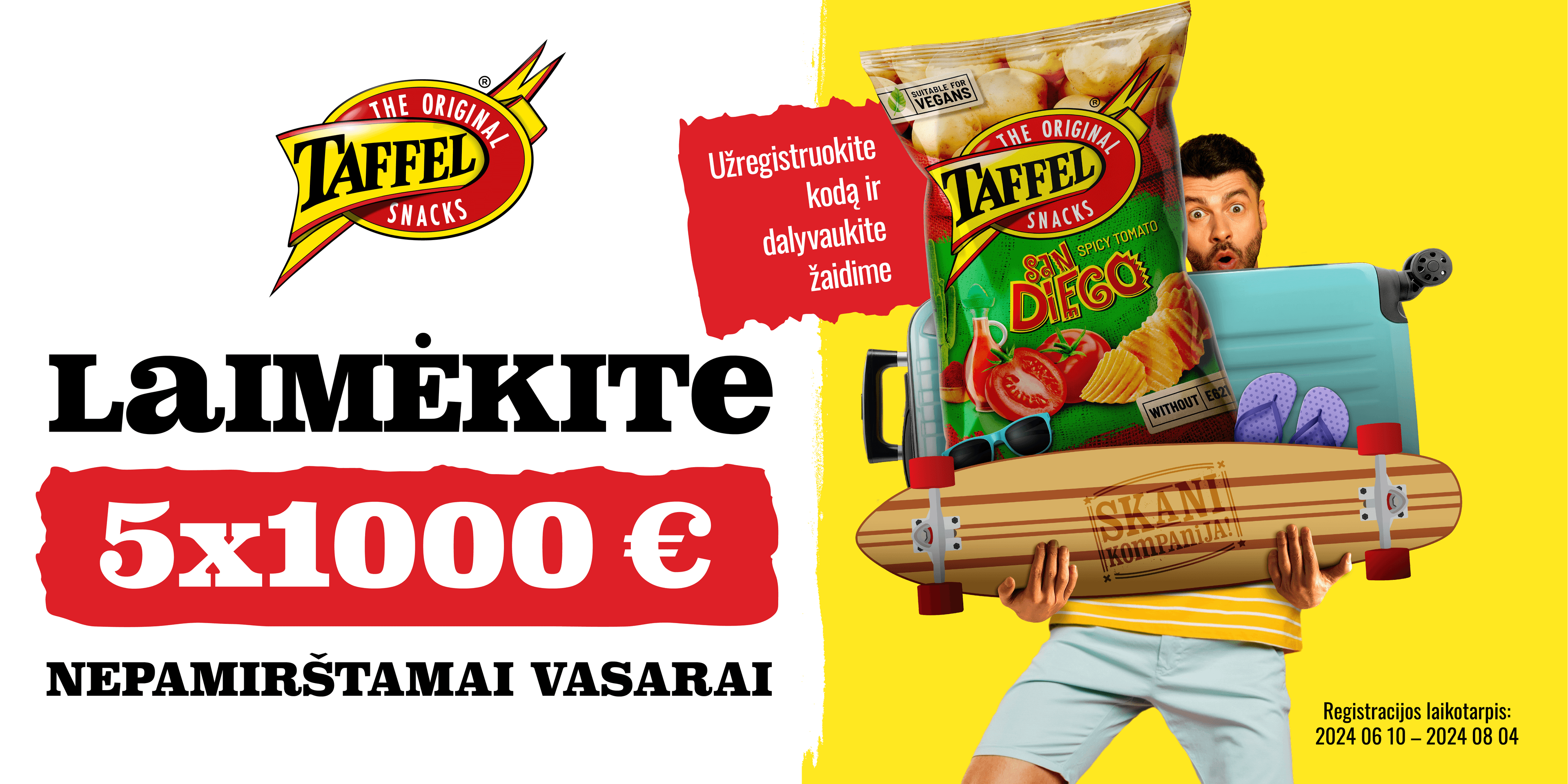 Laimėkite 5×1000 Eur įspūdingai vasarai